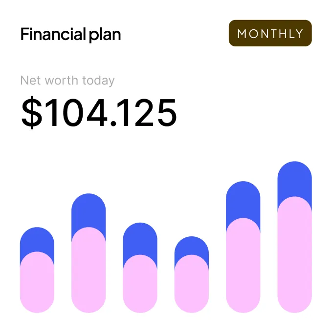 Monthly summary chart with the amount available to pay out